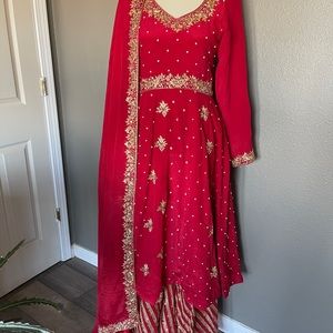 Anarkali with palazzo pants